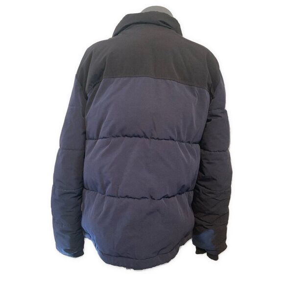 Guess Mens Navy Blue Black Winter Puffer Long Sleeve Jacket Coat XL - Picture 2 of 8